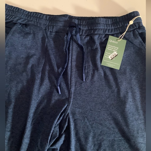Quince Ultra-Soft Flowknit Performance Pant Heather Navy Large NWT - Picture 7 of 9